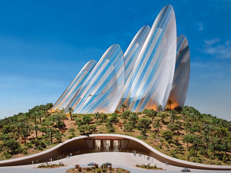 museums coming to Abu Dhabi: zayed national museum outside