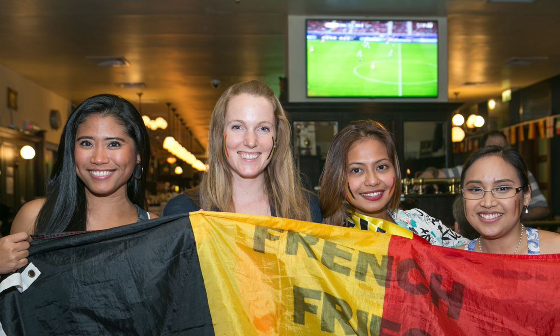 Wales v Belgium at Belgian Café – pictures