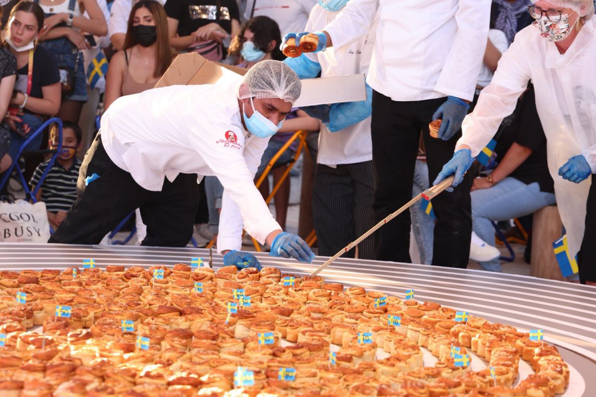 Swedish Pavilion at Expo 2020 Dubai breaks world record with sticky buns