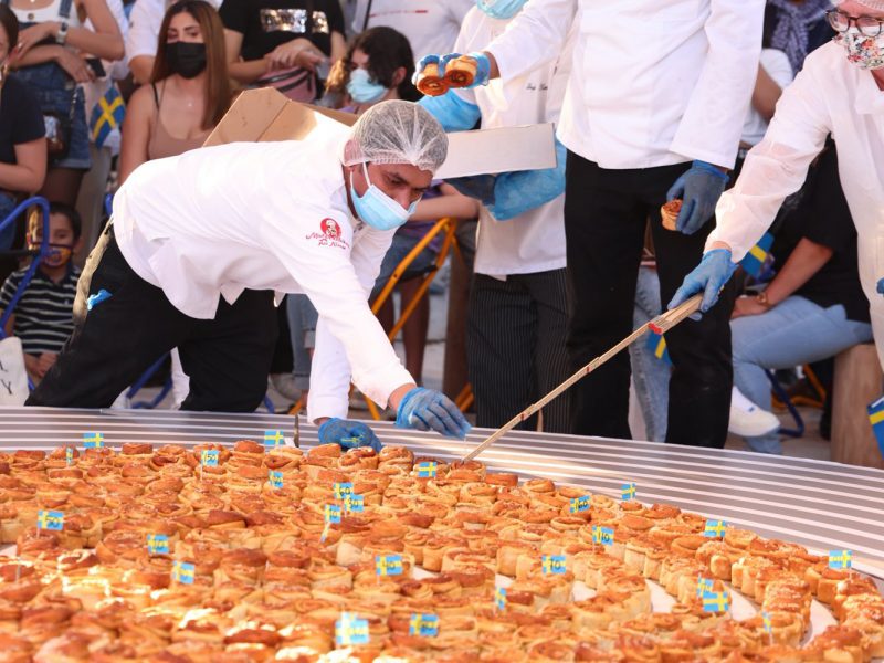 Swedish Pavilion at Expo 2020 Dubai breaks world record with sticky buns