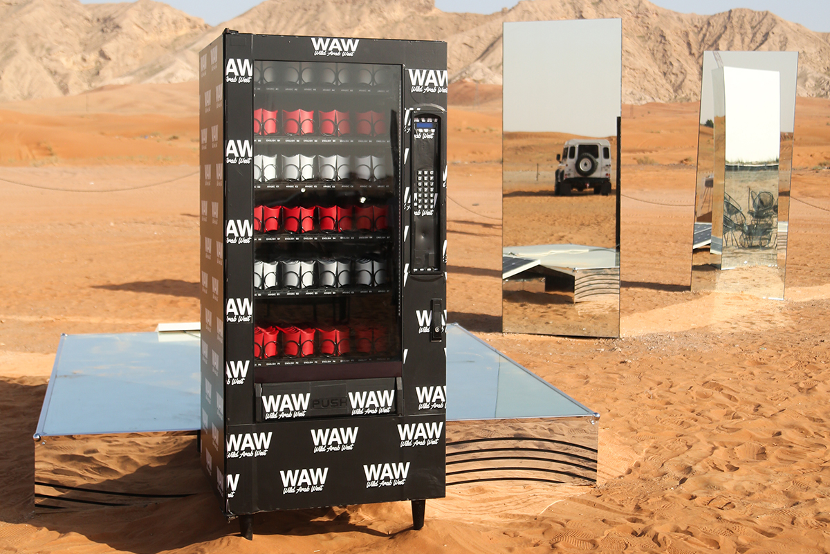 WAW Installation: art installation machine in the desert