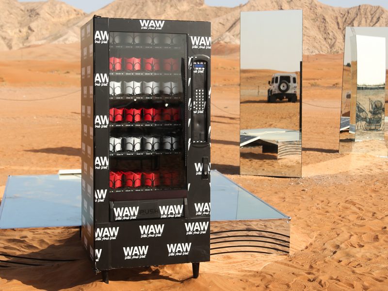 WAW Installation: art installation machine in the desert