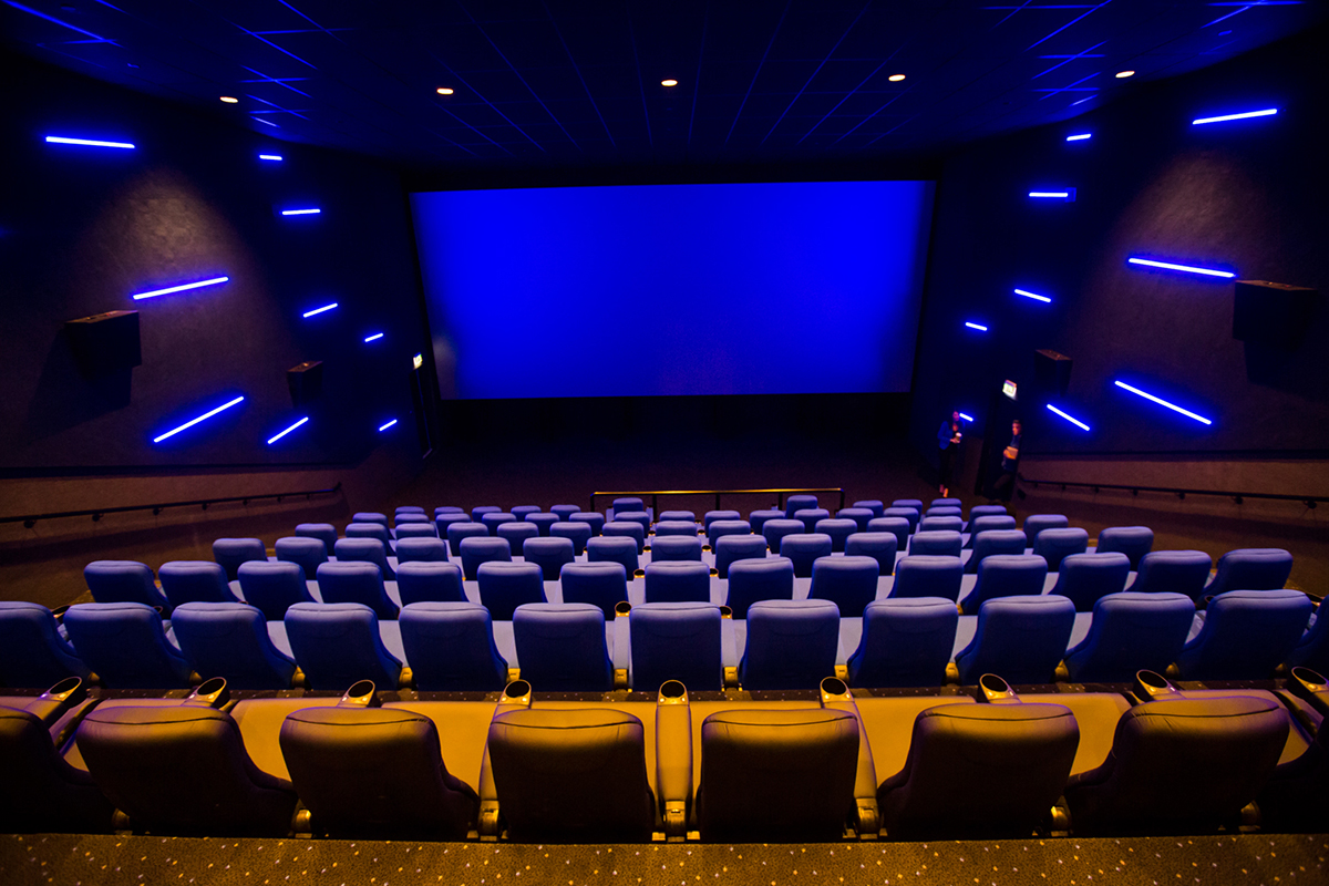 UAE Cinemas: Movie theatre interior with big screen