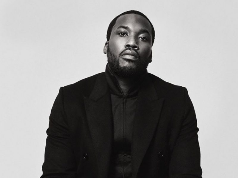 Meek Mill black and white portrait