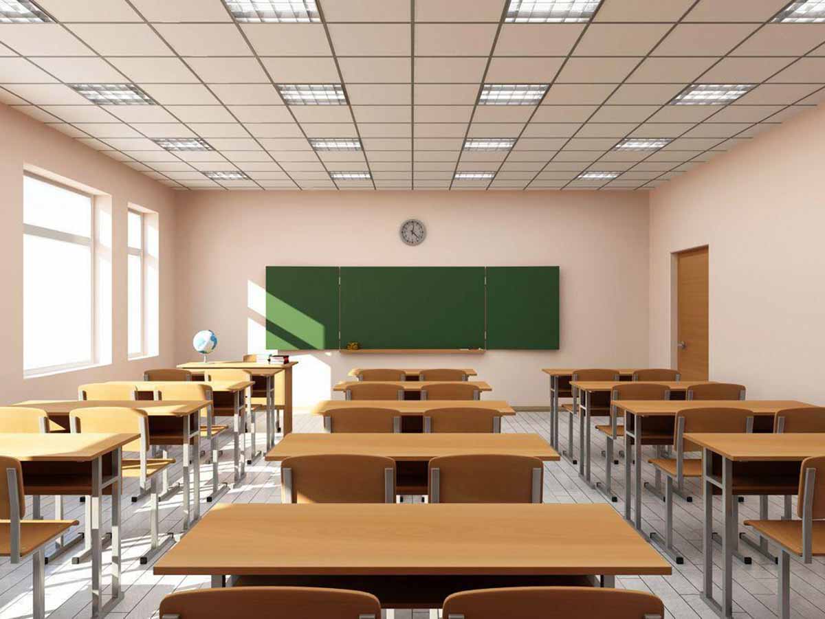 Abu Dhabi Eid school holiday 2022: interior of empty classroom with sunny window