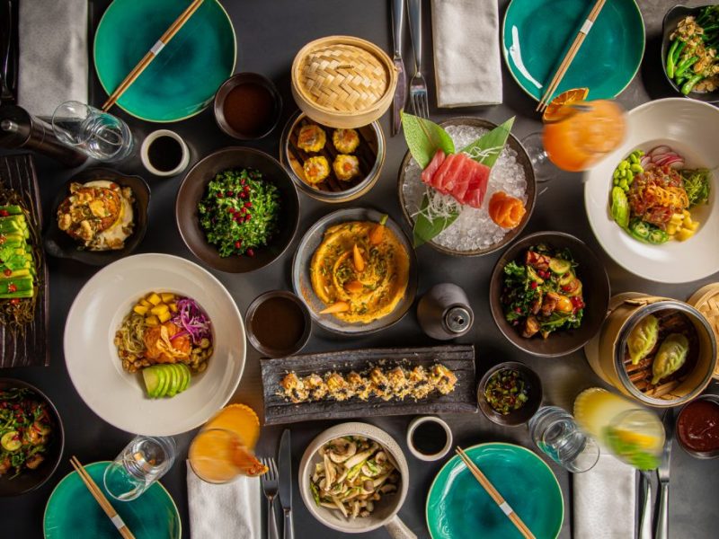 Eid Al-Adha in Abu Dhabi 2022: garage brunch served at the table