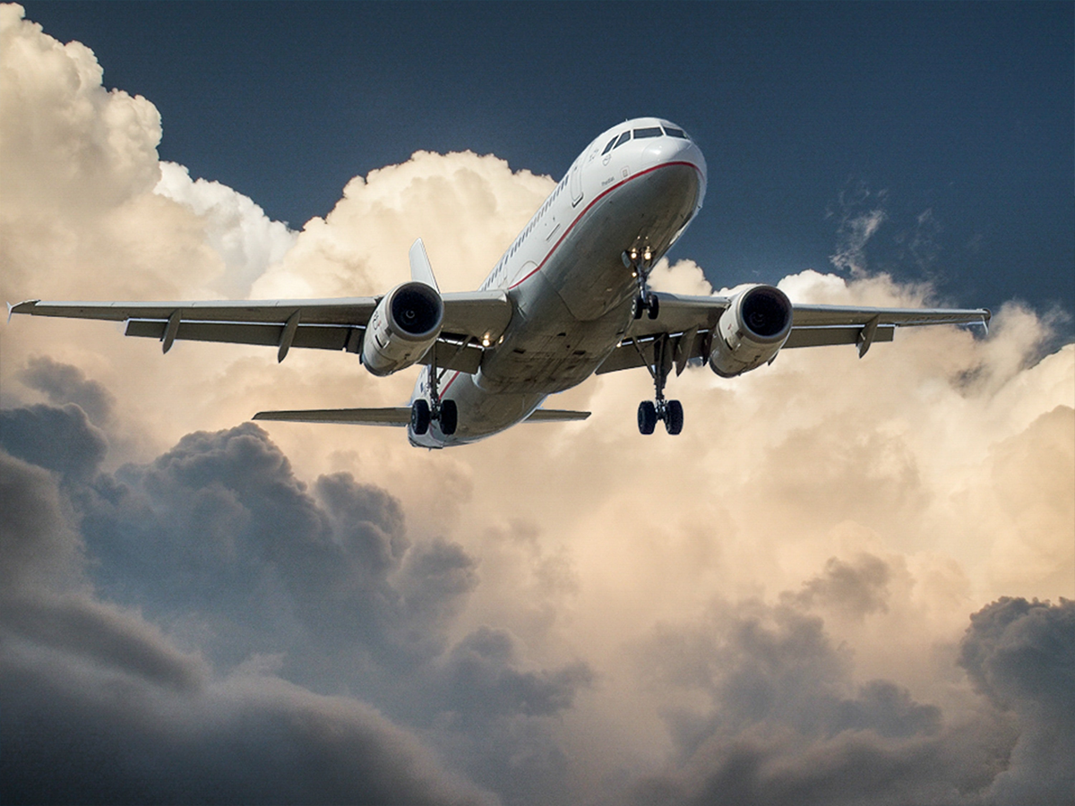 Hajj 2022: Plane flying through clouds